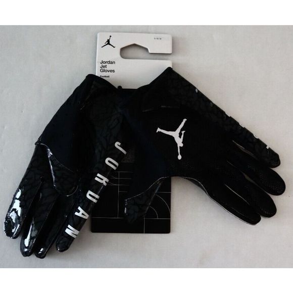 Nike J1007130091LG Men's Sz Large Black Jordan Jet Football Gloves $60 - Picture 3 of 4
